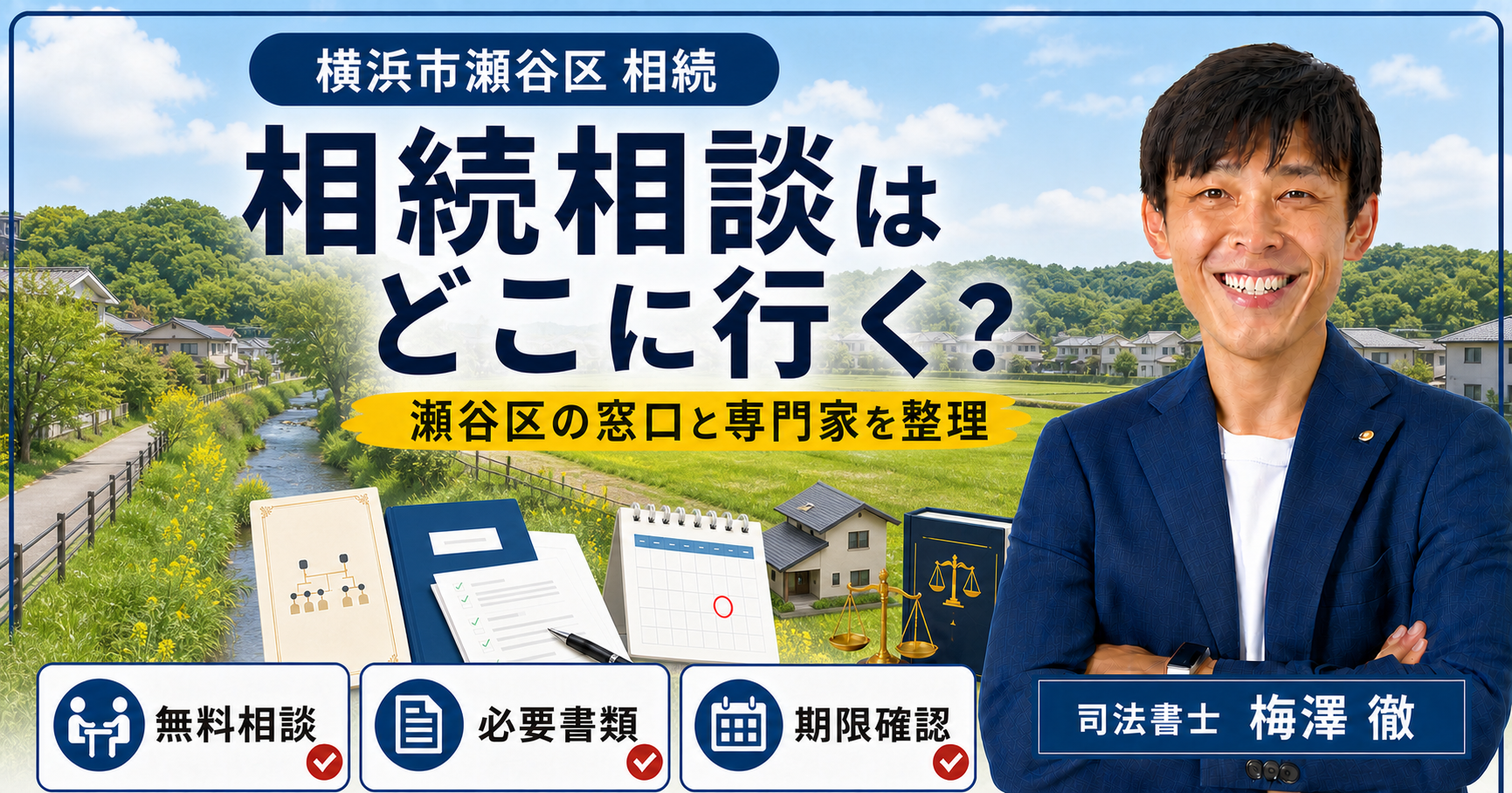 横浜市瀬谷区の相続相談先・必要書類・期限を整理したアイキャッチ